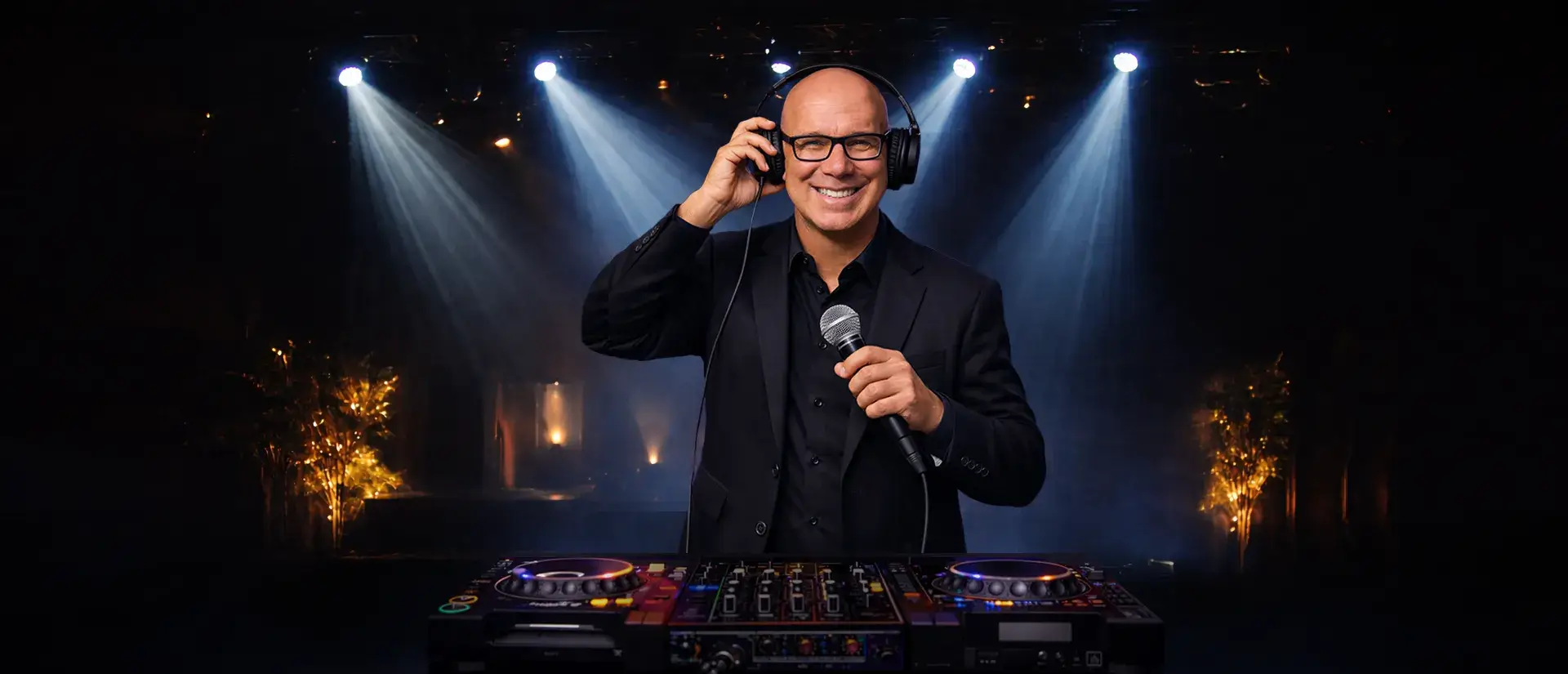 DJ and emcee hosting a private or corporate event