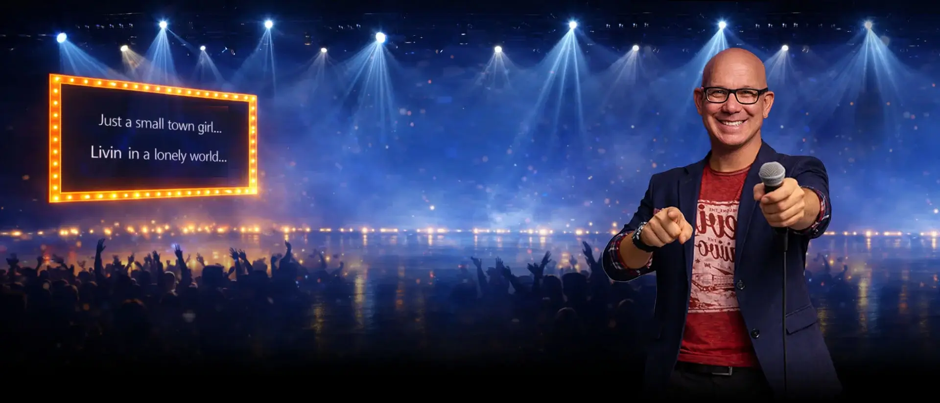 Hosted karaoke DJ leading a private or corporate event